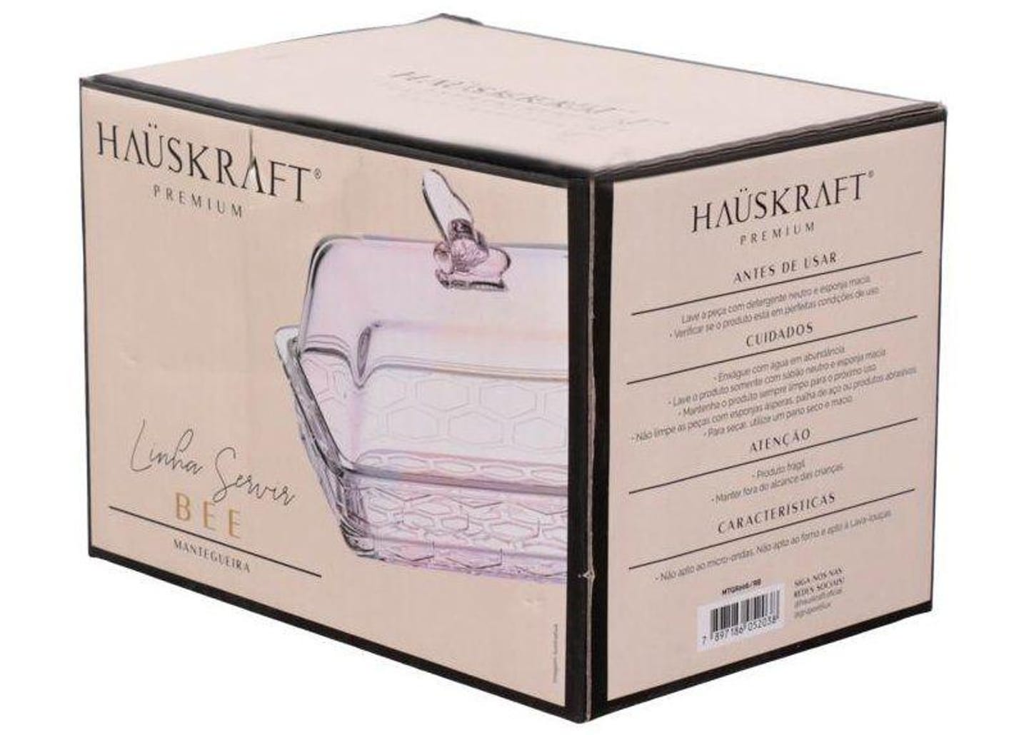 Manteigueira de Vidro Hauskraft Bee