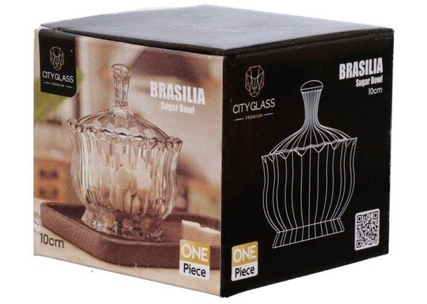 Potiche de Vidro com Tampa 12cm Hauskraft Brasilia