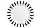 Prato Raso de Vidro Branco e Preto Redondo 27cm Hauskraft Pulse