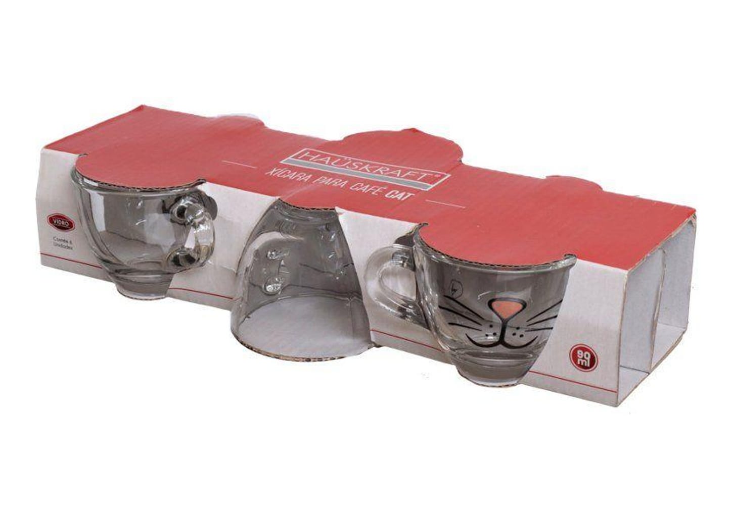 Jogo de Xícaras de Café 80ml Hauskraft Cat 6 Peças