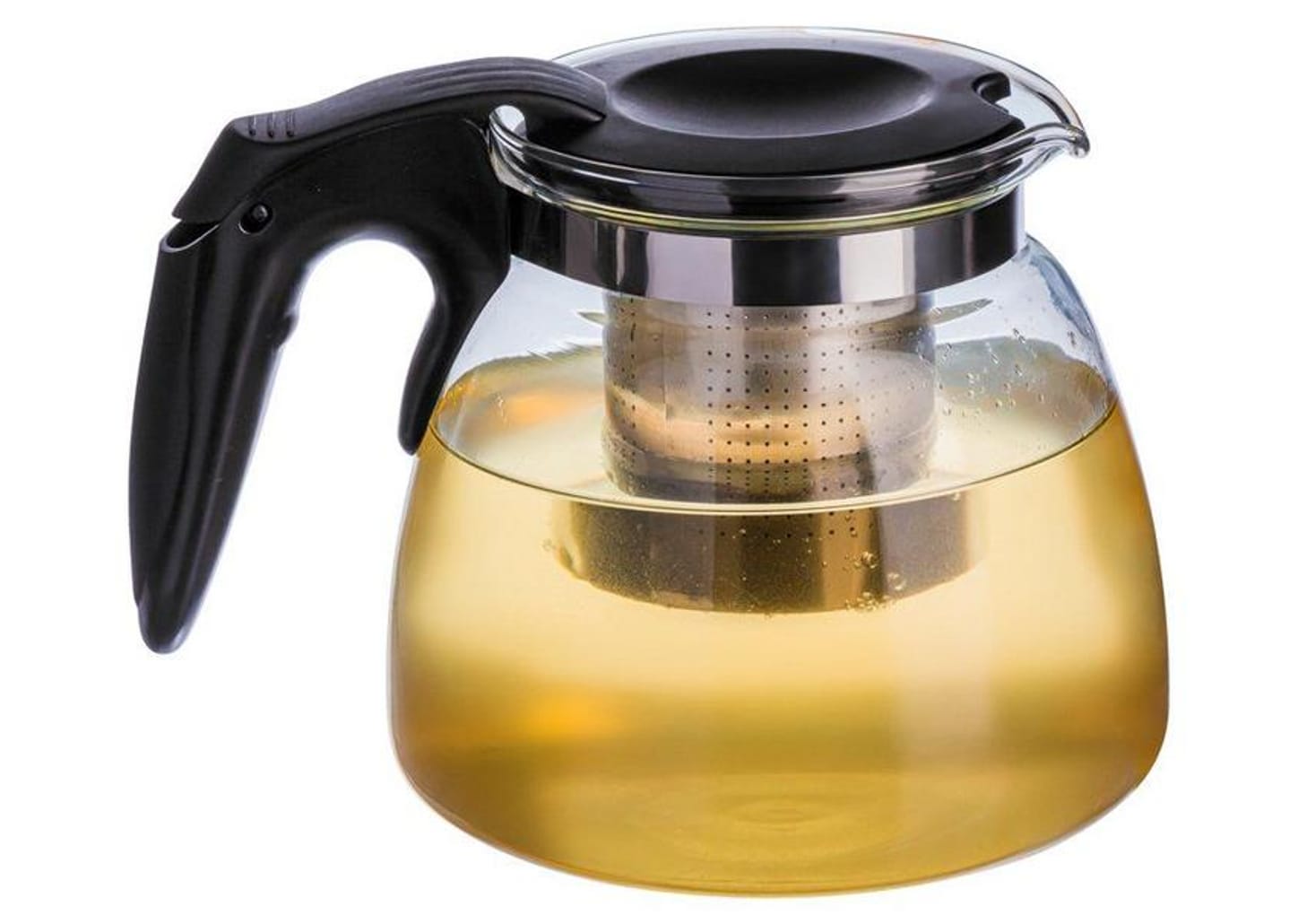 Chaleira Hauskraft de Vidro com Infusor Transparente e Preto 1L Venice