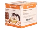 Chaleira Hauskraft de Vidro com Infusor Transparente e Preto 1L Venice
