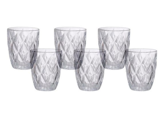 Jogo de Copos de Vidro Transparente 275ml 6 Peças Hauskraft Plaza