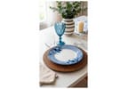 Aparelho de Jantar 20 Peças Tramontina Redondo de Porcelana Branco e Azul Lavínia