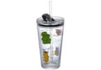 Copo de Vidro com Tampa Hauskraft Celebrate 450ml