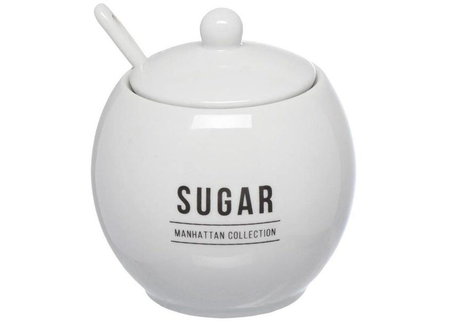 Açucareiro de Porcelana com Colher Hauskraft Manhattan