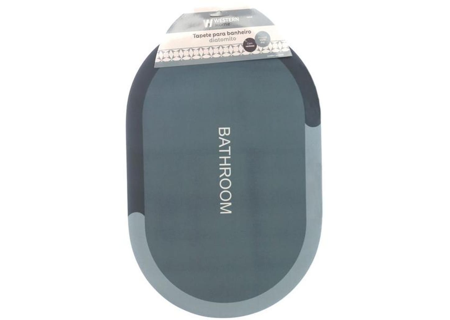 Tapete para Banheiro Oval Antiderrapante 58x38cm Diatomito Western Home