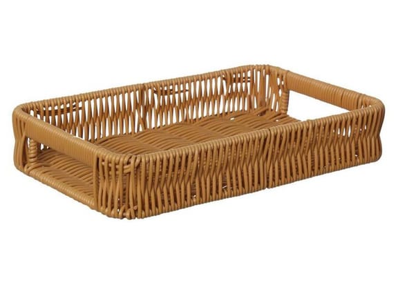 Bandeja para Servir Retangular Hauskraft Rattan Autumn 25x4,5x15cm