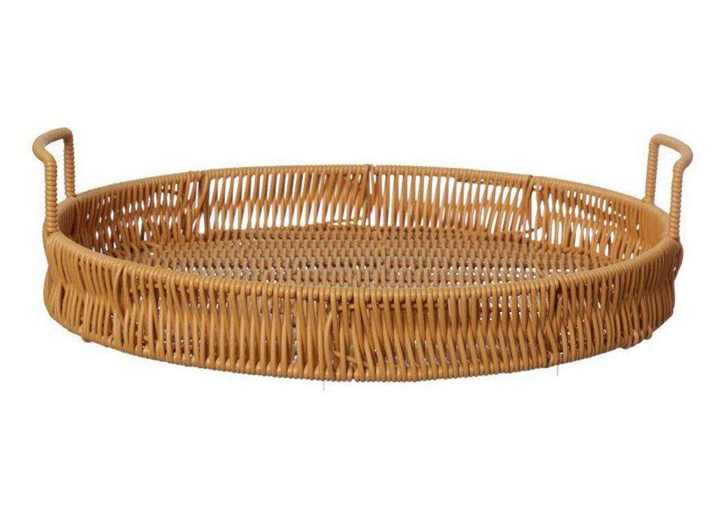 Bandeja para Servir Redonda Hauskraft Rattan Autumn 30x4,5cm