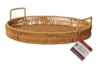 Bandeja para Servir Redonda Hauskraft Rattan Autumn 30x4,5cm
