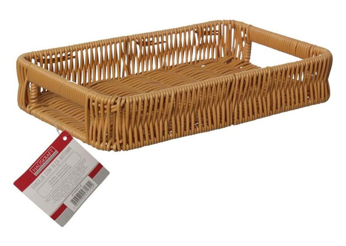 Bandeja para Servir Retangular Hauskraft Rattan Autumn 25x4,5x15cm