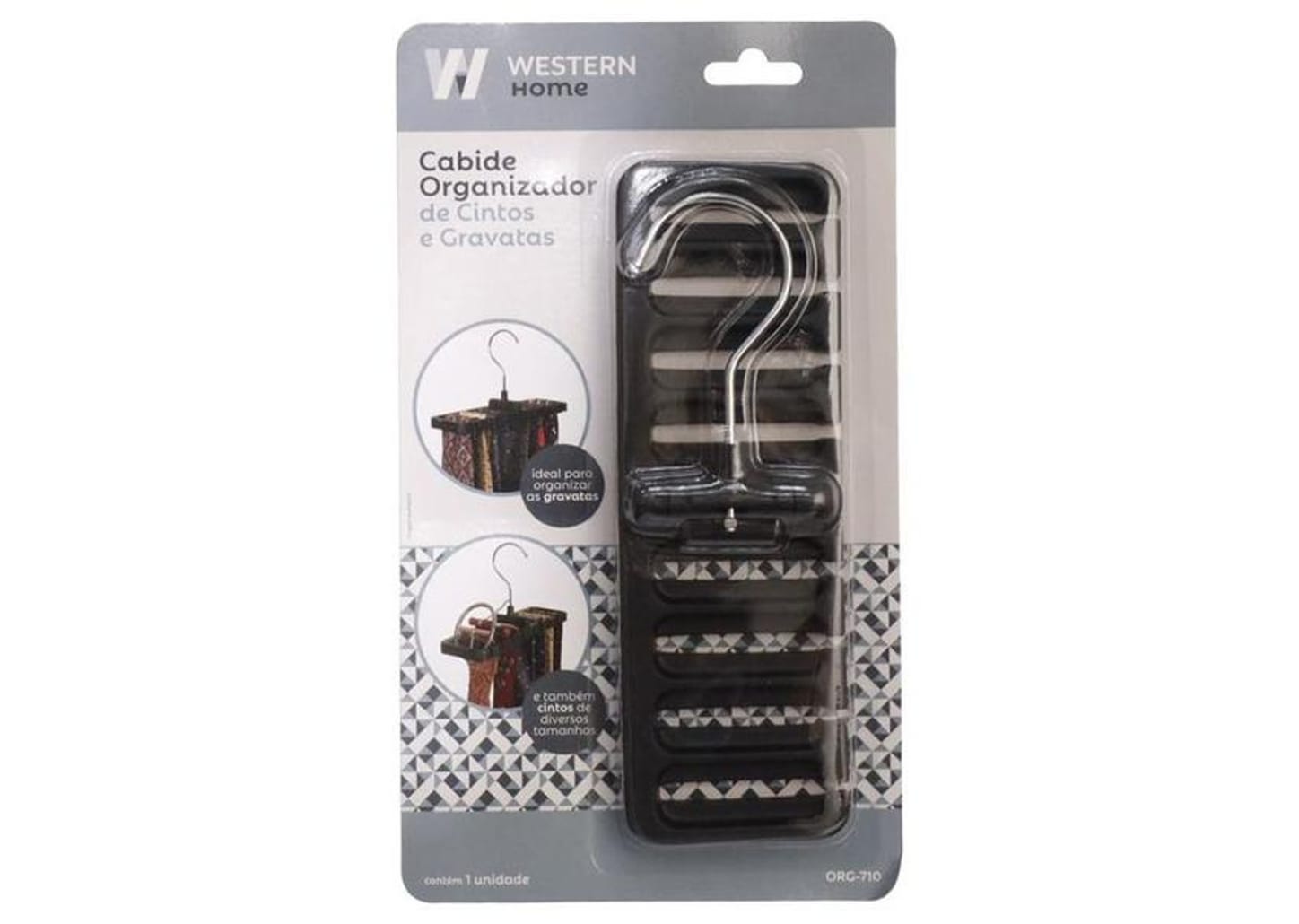 Cabideiro Preto Western Home Organizador