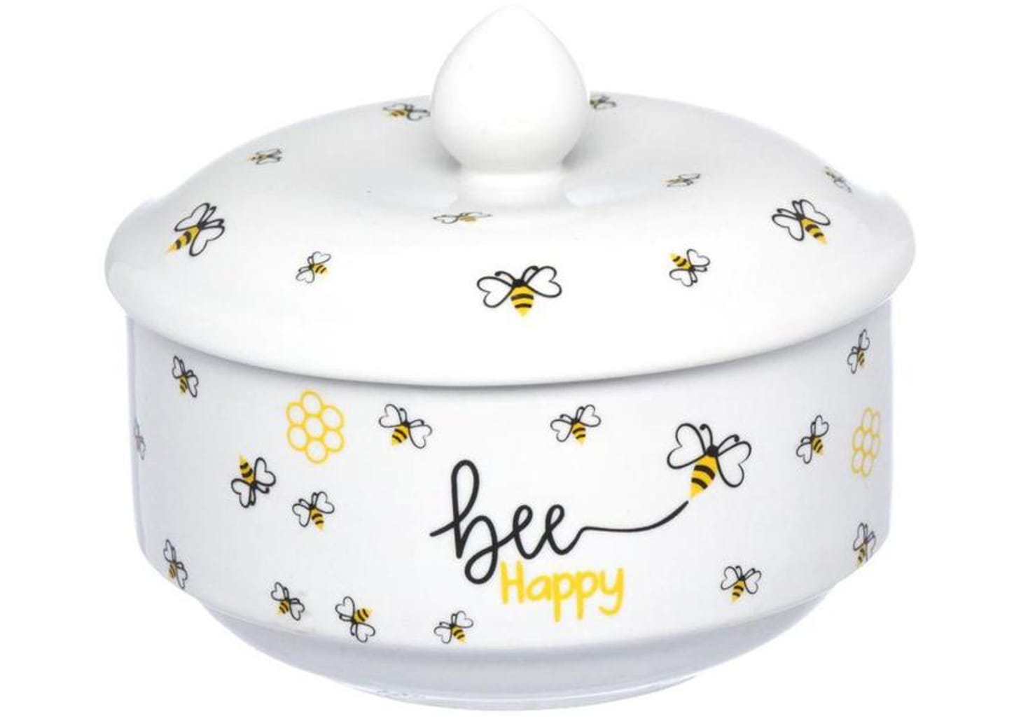 Manteigueira de Porcelana Redonda Hauskraft Honey