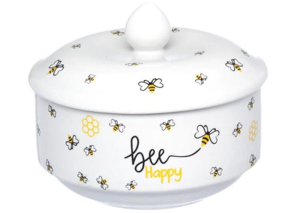 Manteigueira de Porcelana Redonda Hauskraft Honey