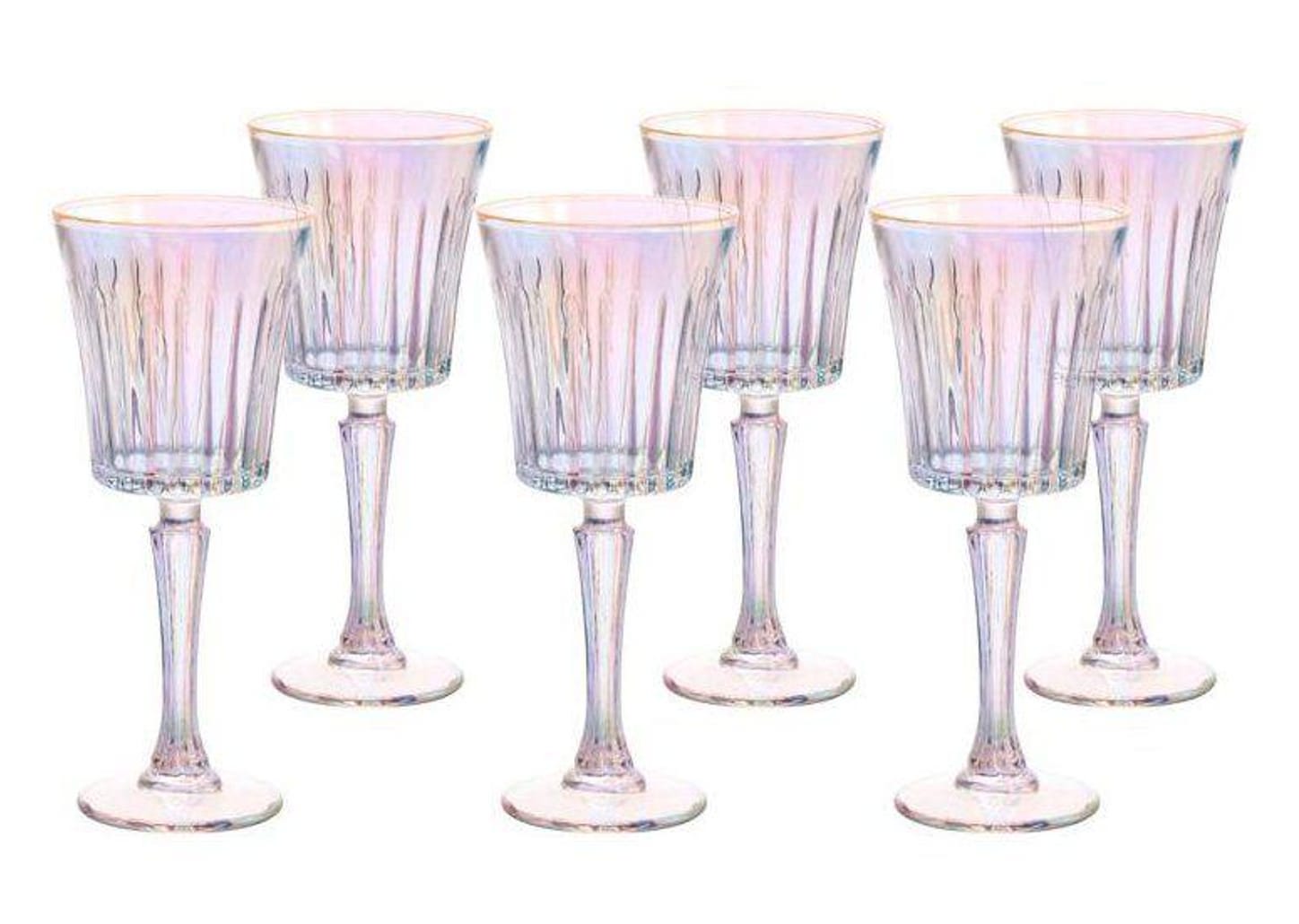 Jogo de Taças de Vidro para Vinho Rainbow 260ml 6 Peças Hauskraft Egeu