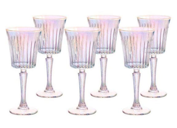Jogo de Taças de Vidro para Vinho Rainbow 260ml 6 Peças Hauskraft Egeu