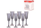 Jogo de Taças de Vidro para Champanhe Cinza 180ml 6 Peças Hauskraft Egeu
