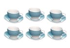 Jogo de Xícaras de Chá de Porcelana 160ml Hauskraft Acqua 6 Peças