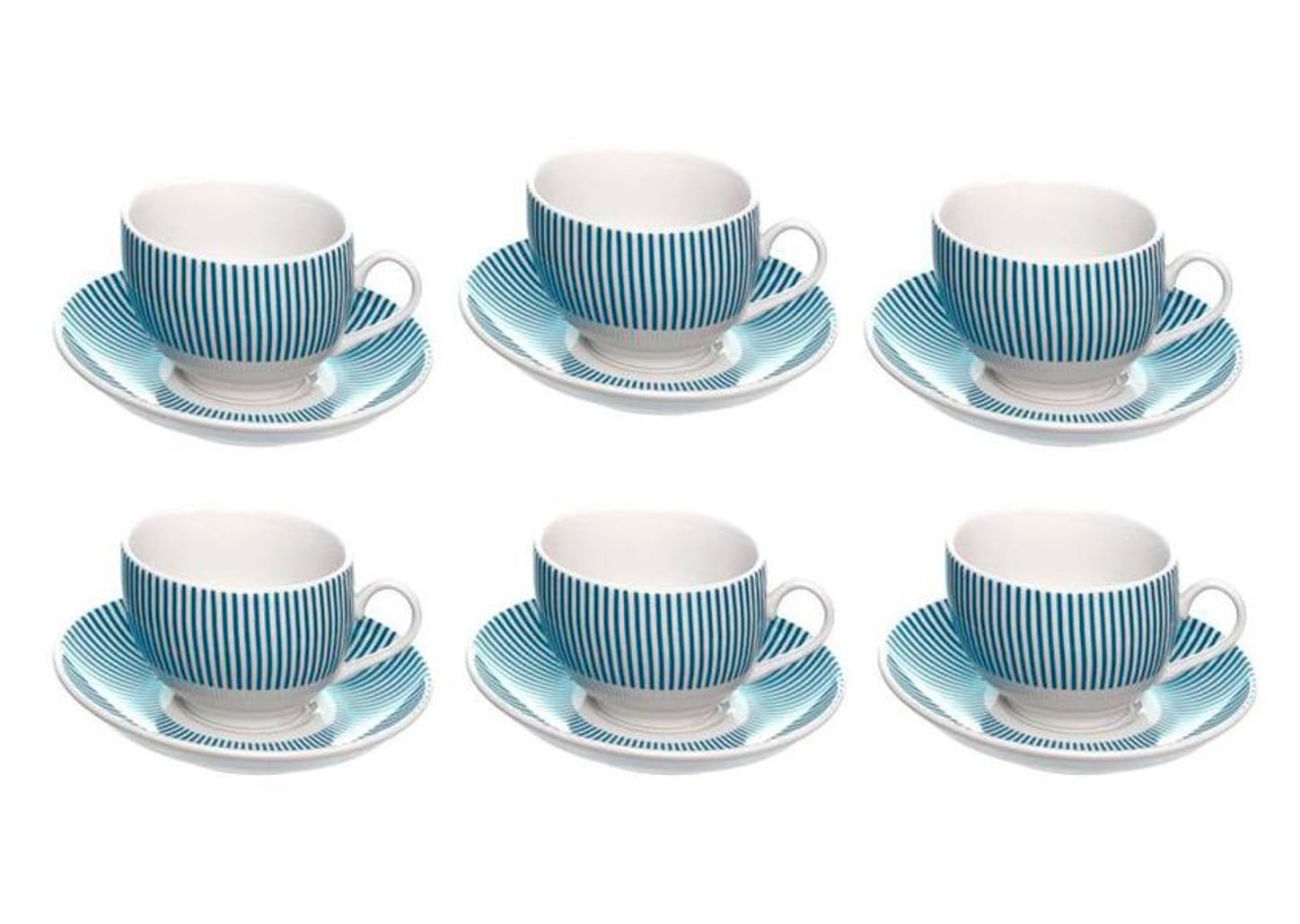 Jogo de Xícaras de Chá de Porcelana 160ml Hauskraft Acqua 6 Peças