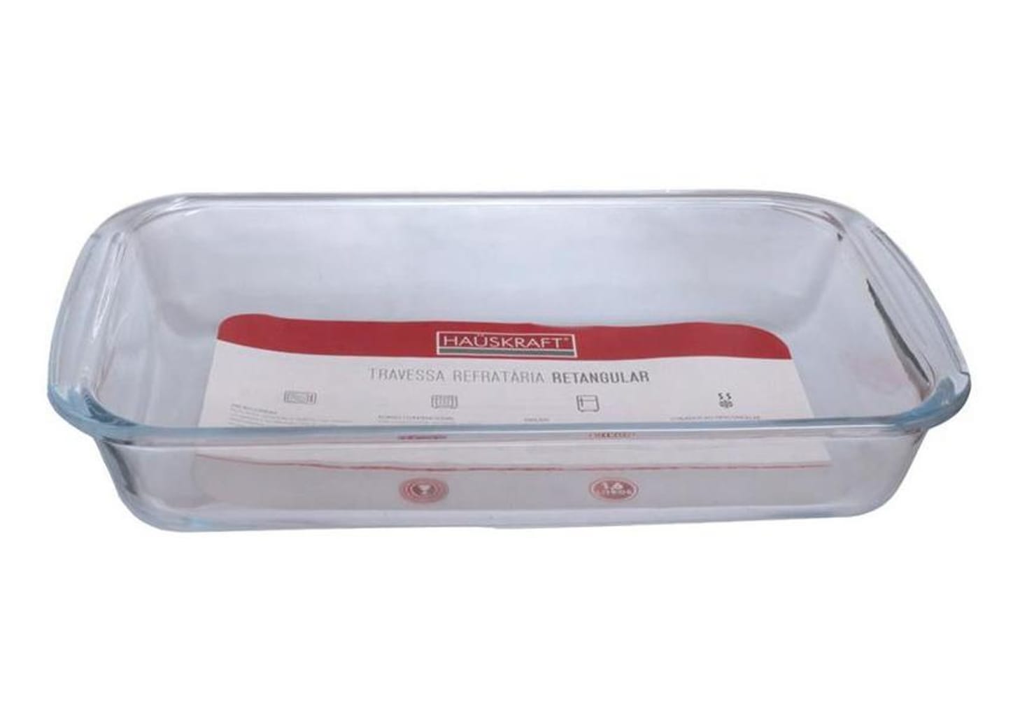 Travessa de Vidro Retangular 29,5x5x17cm Hauskraft Originale