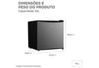 Frigobar Midea 45L Preto e Prata MDRD086FGD503