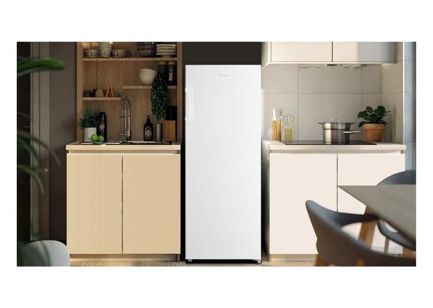 Freezer Vertical Midea 196L 1 Porta Inverter MDRU276FZA013
