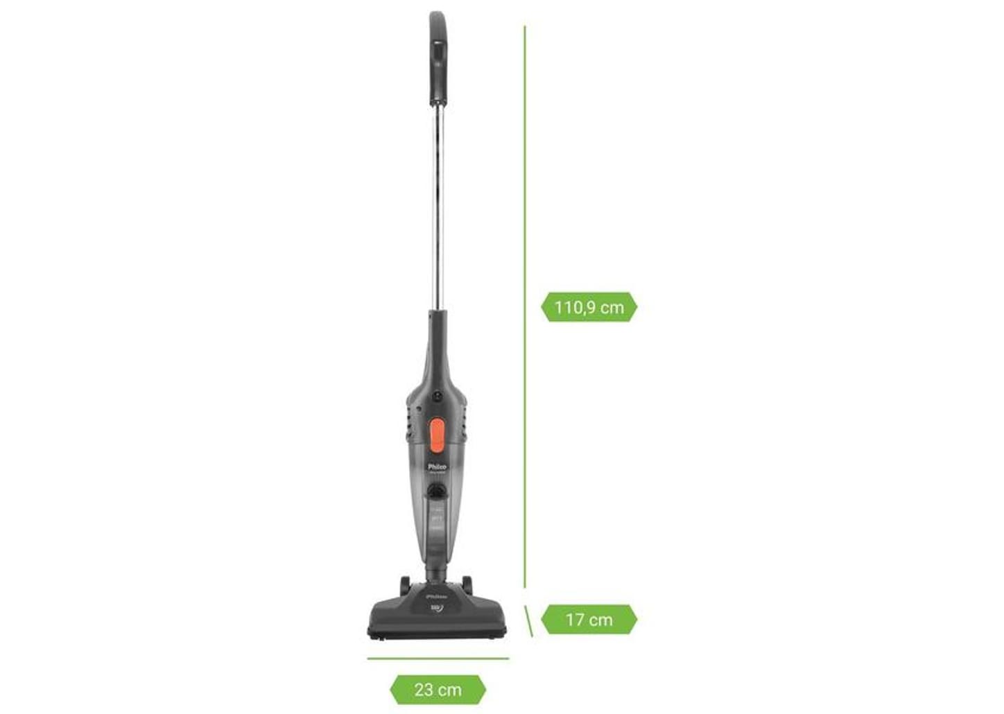 Aspirador de Pó 2 em 1 Philco 1400W PAS1450C 54901086 Cinza