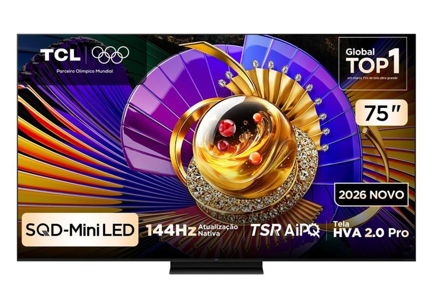 Smart TV 75" TCL 4K UHD SQD-Mini LED 75C7L Google TV 2026