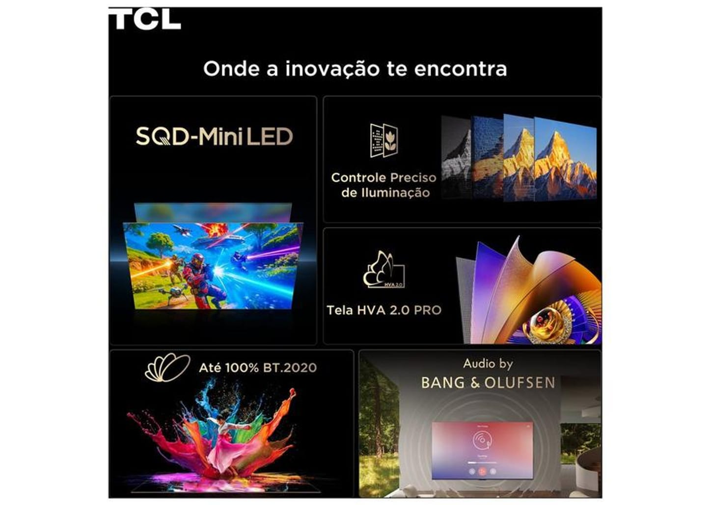 Smart TV 75" TCL 4K UHD SQD-Mini LED 75C7L Google TV 2026