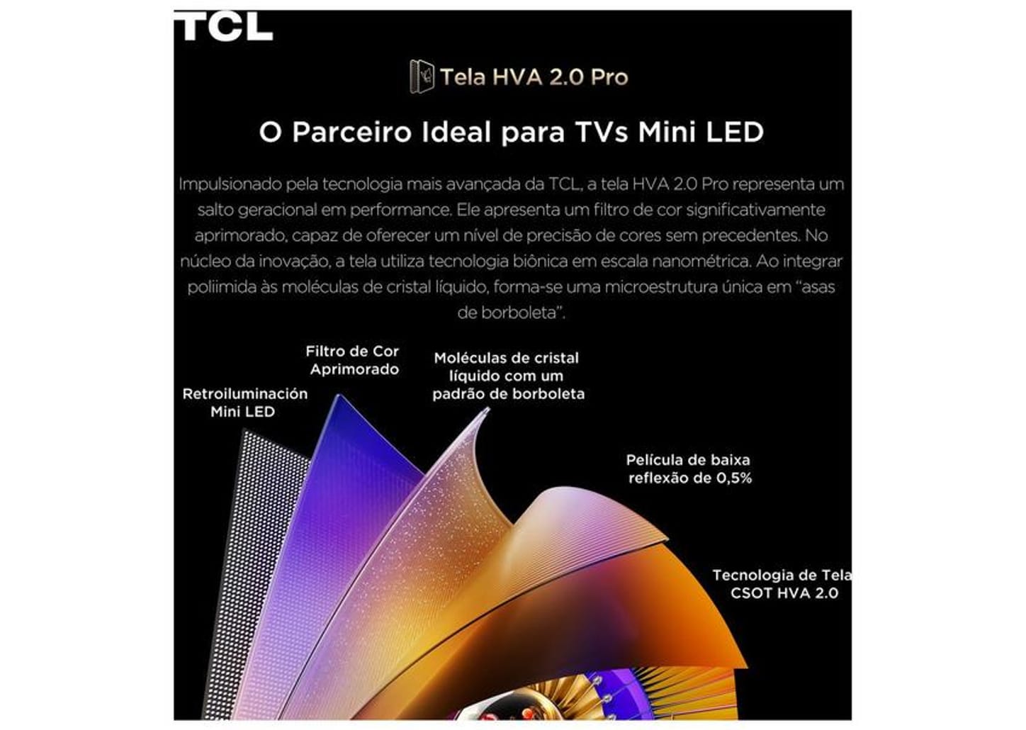 Smart TV 75" TCL 4K UHD SQD-Mini LED 75C7L Google TV 2026