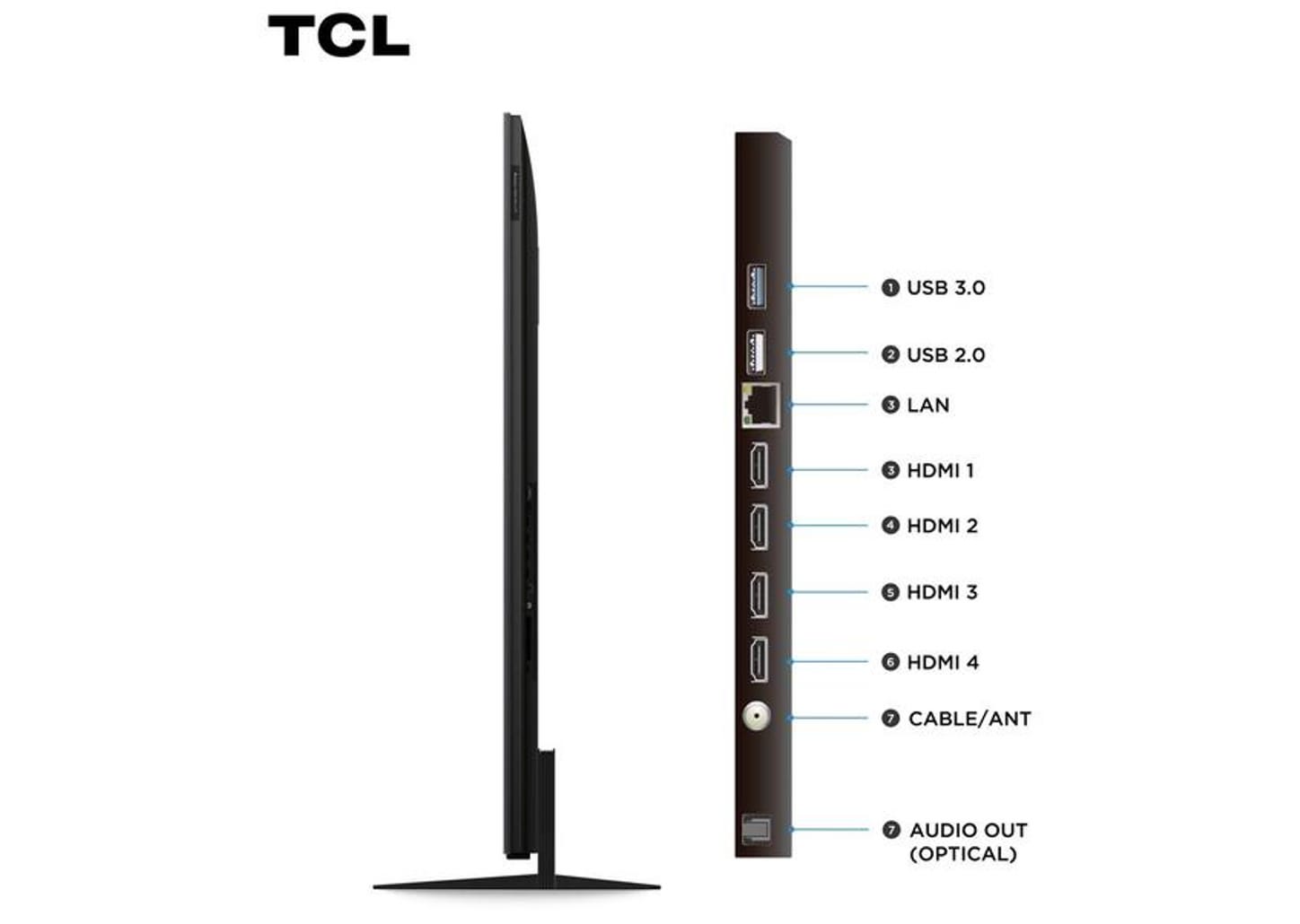 Smart TV 75" TCL 4K UHD SQD-Mini LED 75C7L Google TV 2026