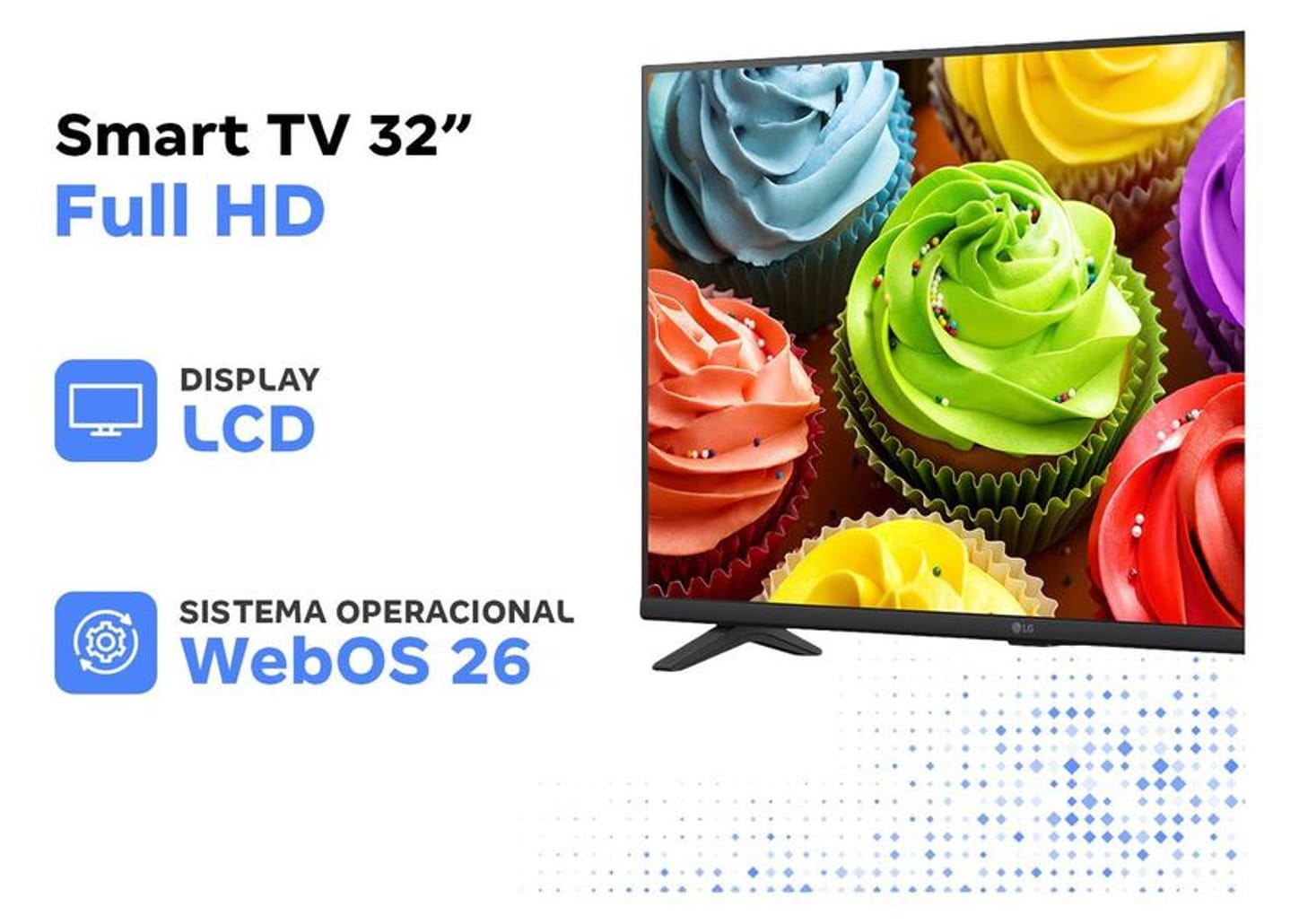 Smart TV 32" LG Full HD LCD 32LB650BPSA WebOS 26 2026