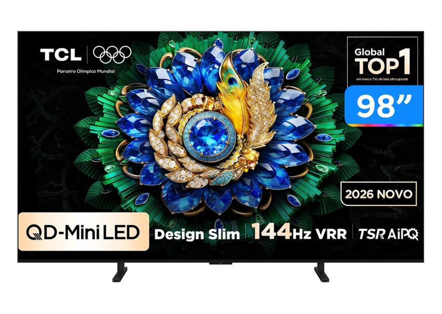 Smart TV 98" TCL 4K UHD QD-Mini LED 98A400M Google TV 2026