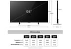 Smart TV 98" TCL 4K UHD QD-Mini LED 98A400M Google TV 2026