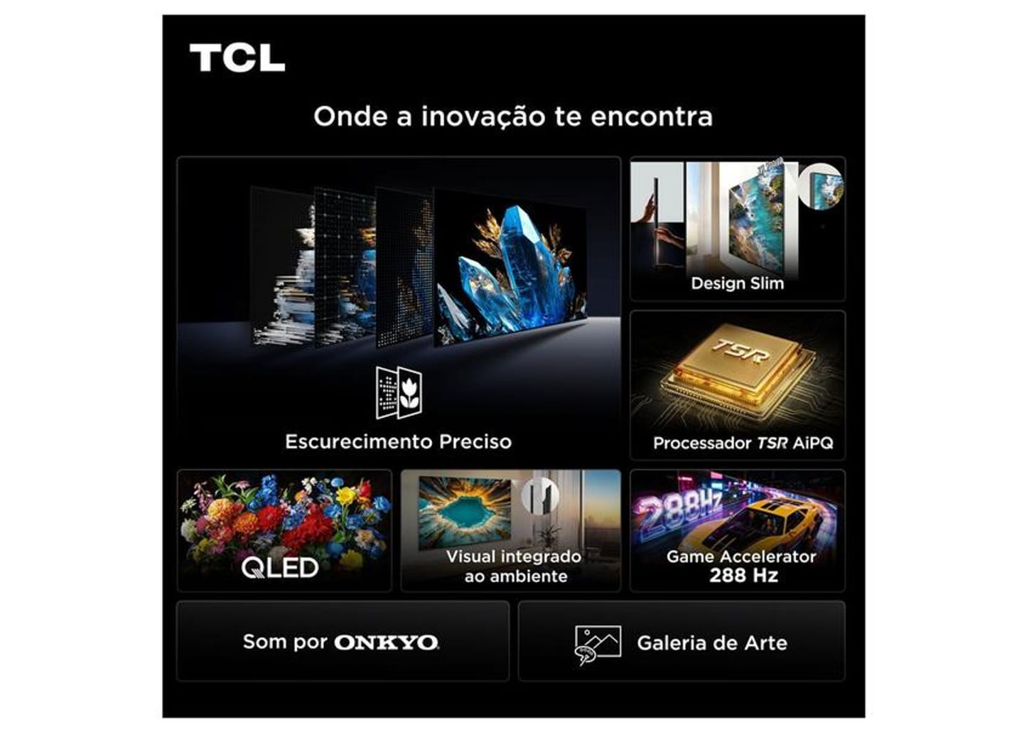 Smart TV 98" TCL 4K UHD QD-Mini LED 98A400M Google TV 2026