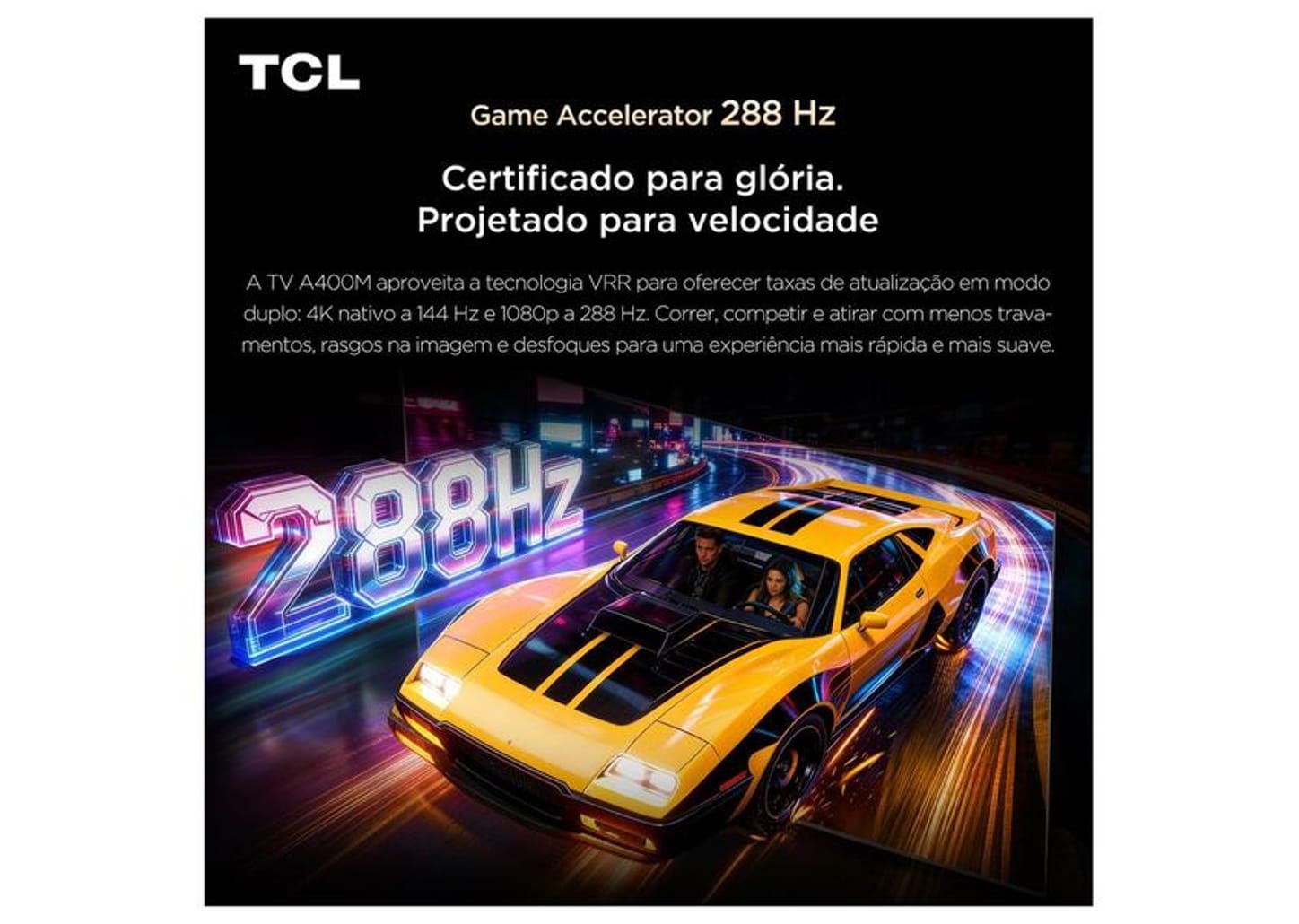 Smart TV 98" TCL 4K UHD QD-Mini LED 98A400M Google TV 2026
