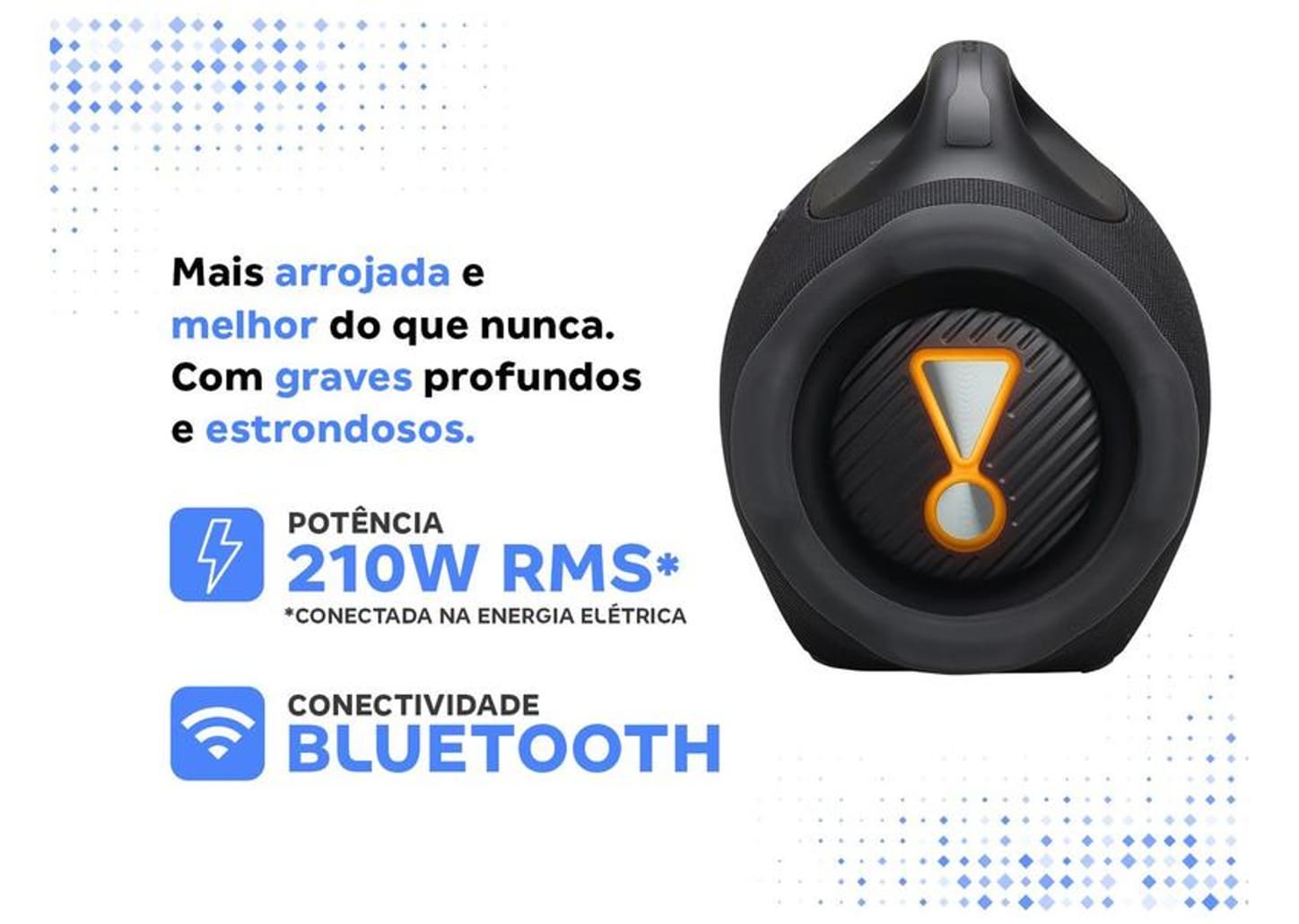 Caixa de Som JBL Boombox 4 Bluetooth Amplificada Portátil à Prova de Água 210W USB-C