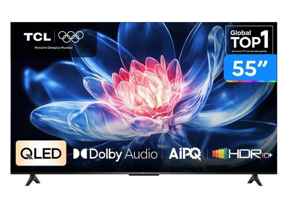 Smart TV 55" TCL 4K UHD QLED 55T6C Google TV 2026
