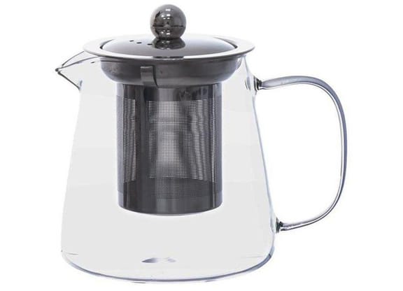 Chaleira Hauskraft de Vidro e Inox com Infusor 450ml Negrini
