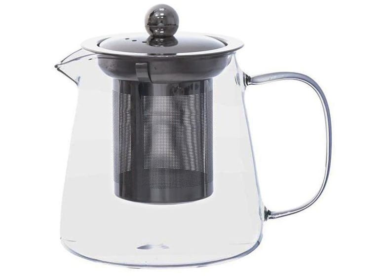 Chaleira Hauskraft de Vidro e Inox com Infusor 450ml Negrini